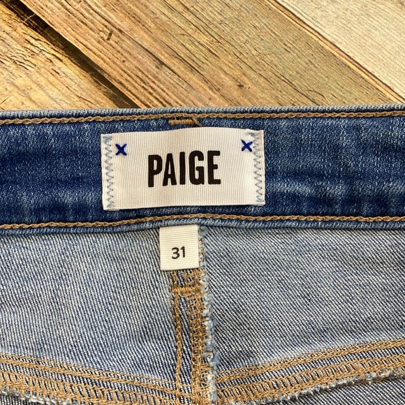 Paige Cropped Hoxton Slim Jeans - Picture 6 of 7